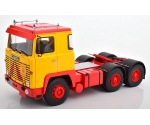 Scania LBT 141 Tractor 1976 Yellow Red 1:18 180015