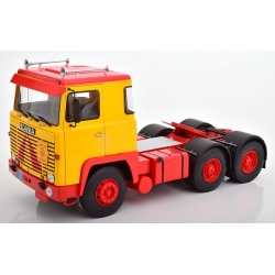 Scania LBT 141 Tractor 1976 Yellow Red 1:18 180015