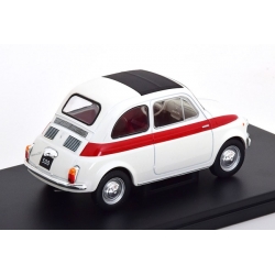 Fiat 500 1960 White Red 1:24 WB124182
